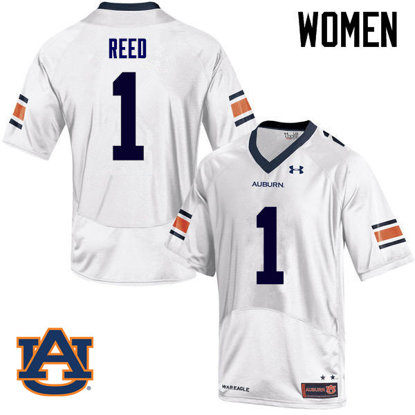 Women Auburn Tigers #1 Trovon Reed College Football Jerseys Sale-White